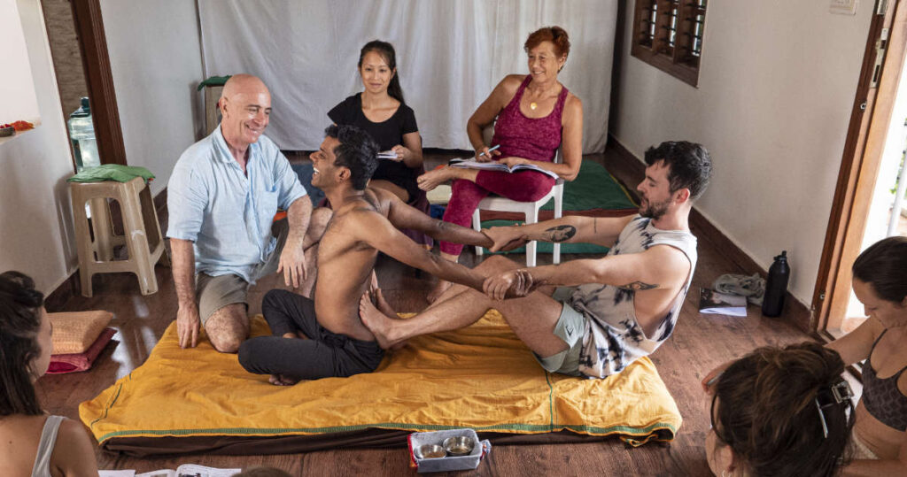 Ayurvedic Yoga Massage Course in Mysore, India.