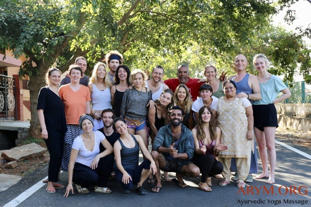 Ayurvedic Yoga Massage training Mysore Feb 2019